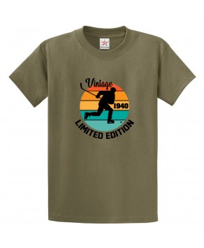 Vintage 1940 Limited Edition Classic Unisex Kids and Adults T-Shirt for Hockey Lovers